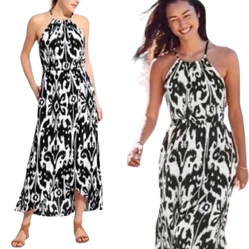 Athleta Black and White Maxi Dress